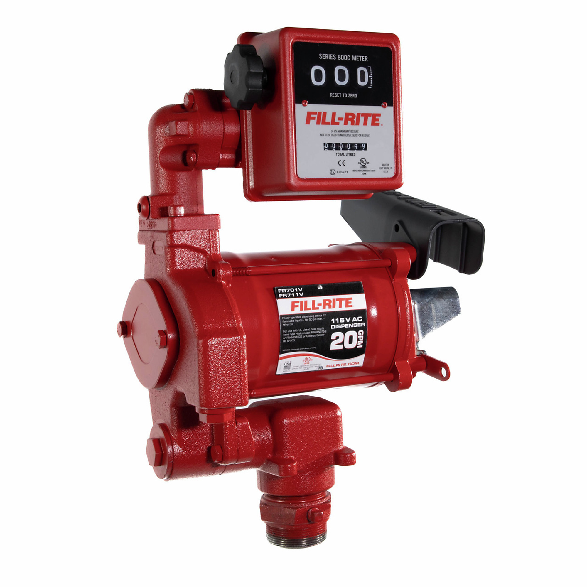 Fill-Rite Fuel Transfer Pump Kit, 20 GPM (75 LPM), 115V AC, Model# FR701VLN